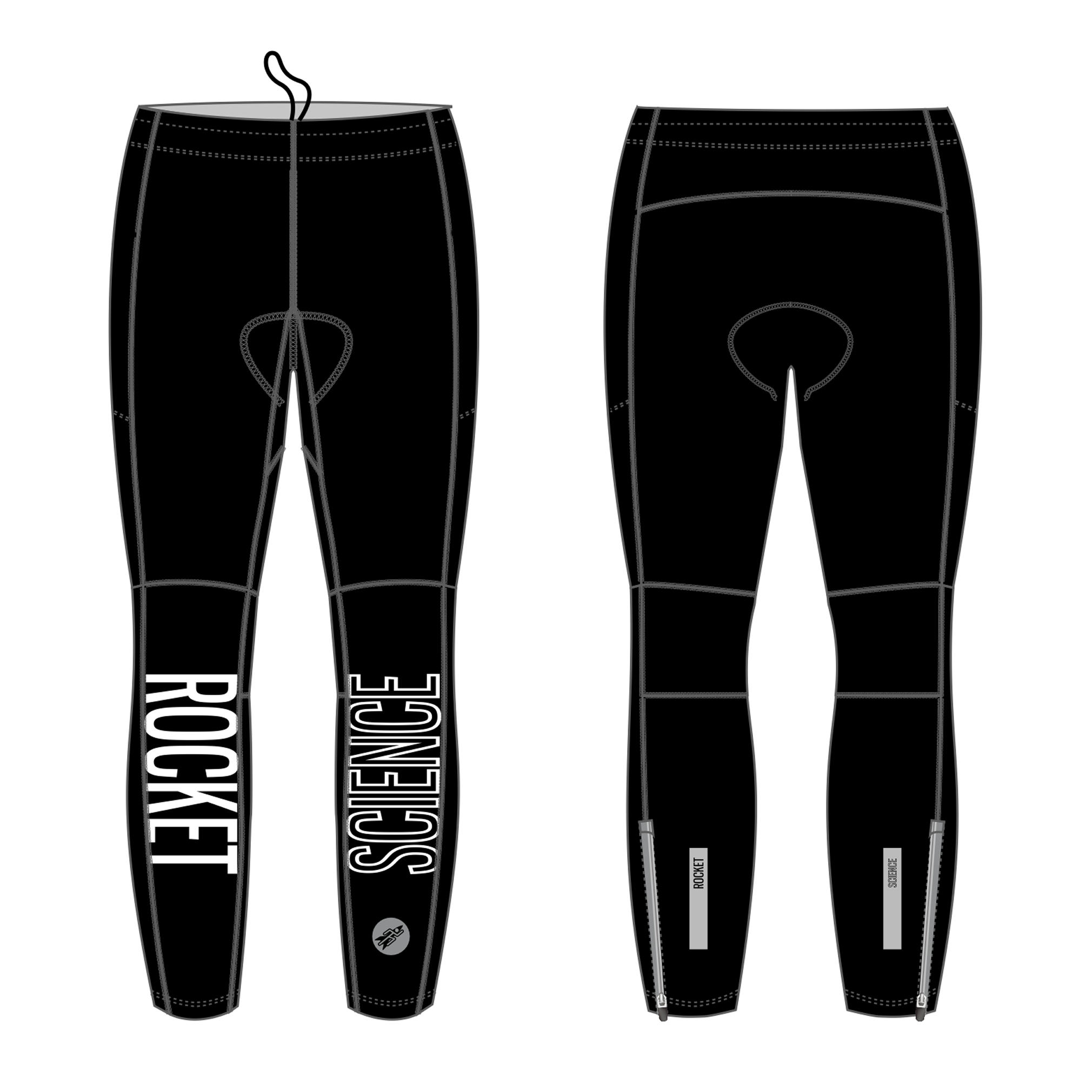 Men's Winter Long Tights, Premium Padding