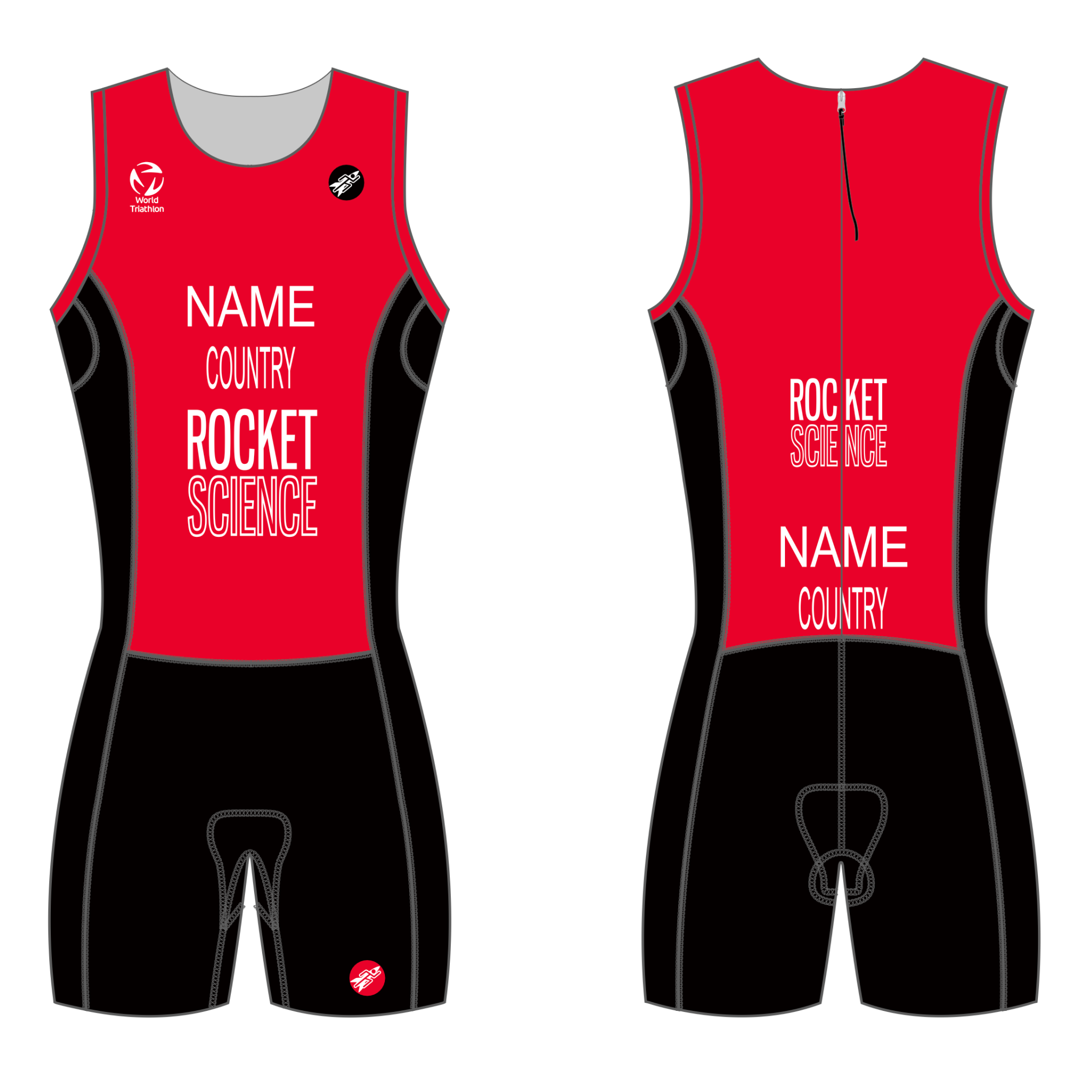 ITU Women's Back Zipper, no leg gripper