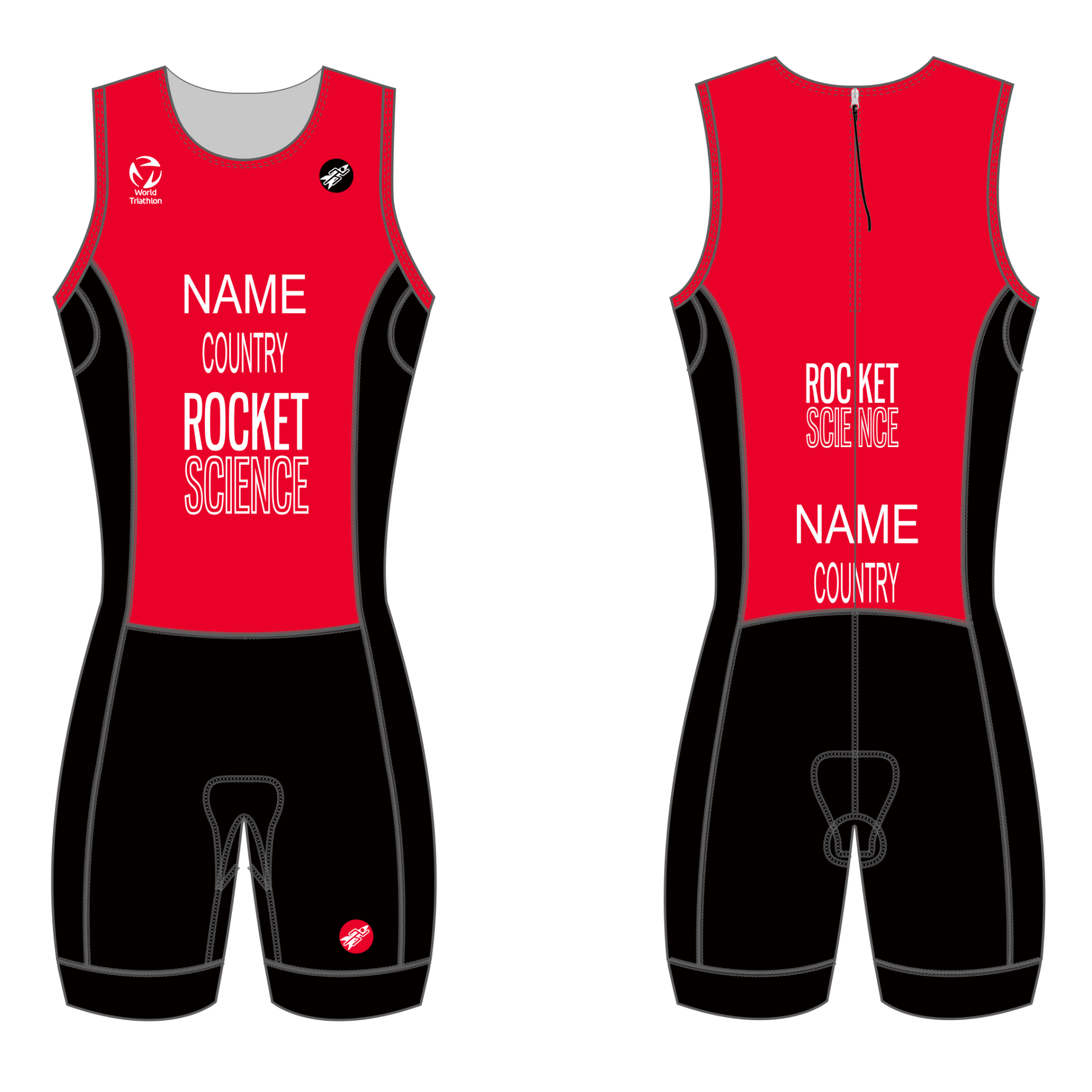 ITU Women's Back Zipper, with leg gripper
