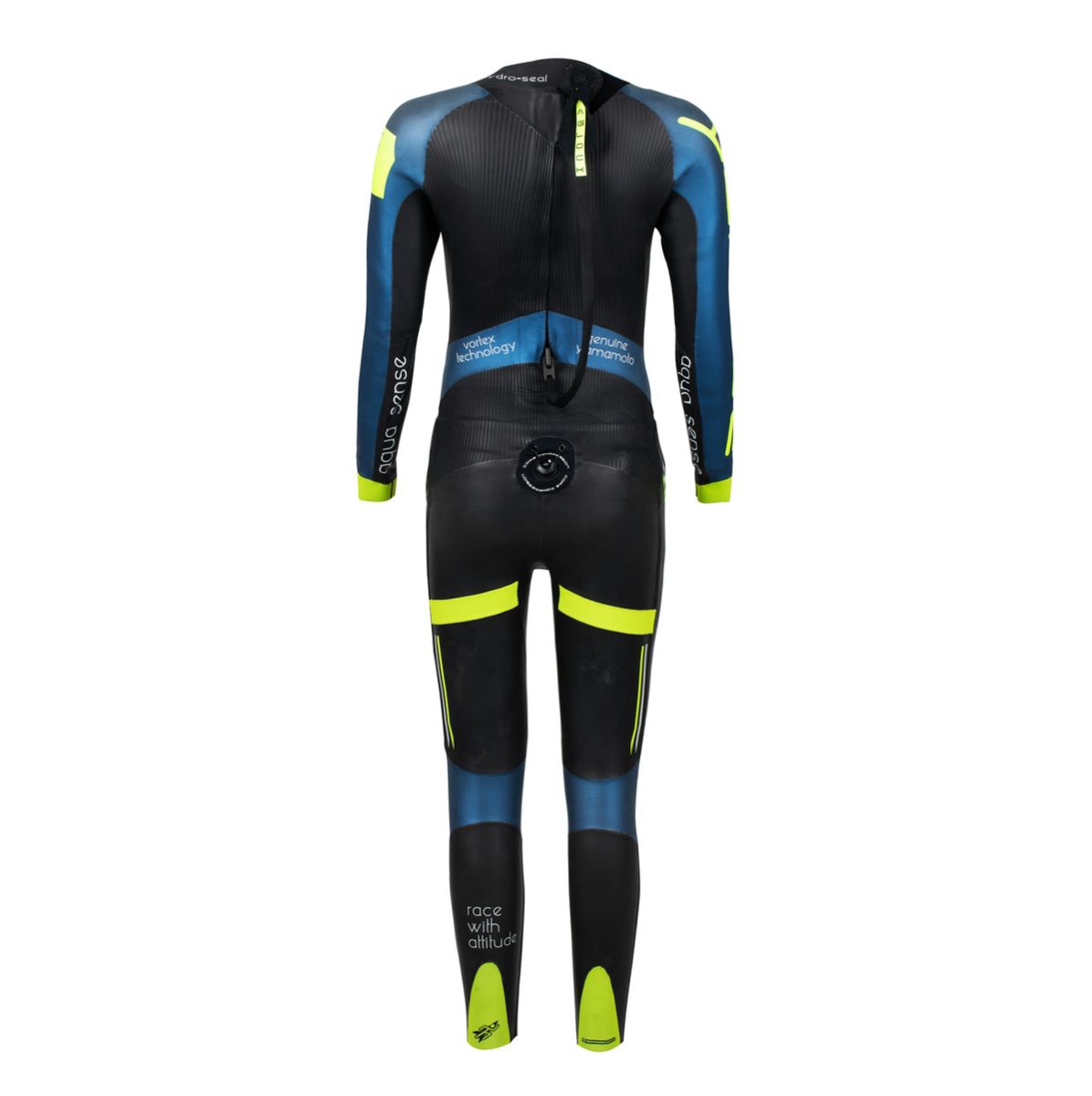 Rocket Science Sports VENOM long-sleeve men’s wetsuit for triathlon and open-water performance back