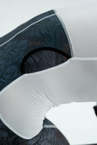 Close-up of a textured white and gray shoe sole